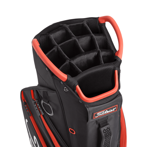 Titleist CART 14 Golfbag - Black/Black/Red