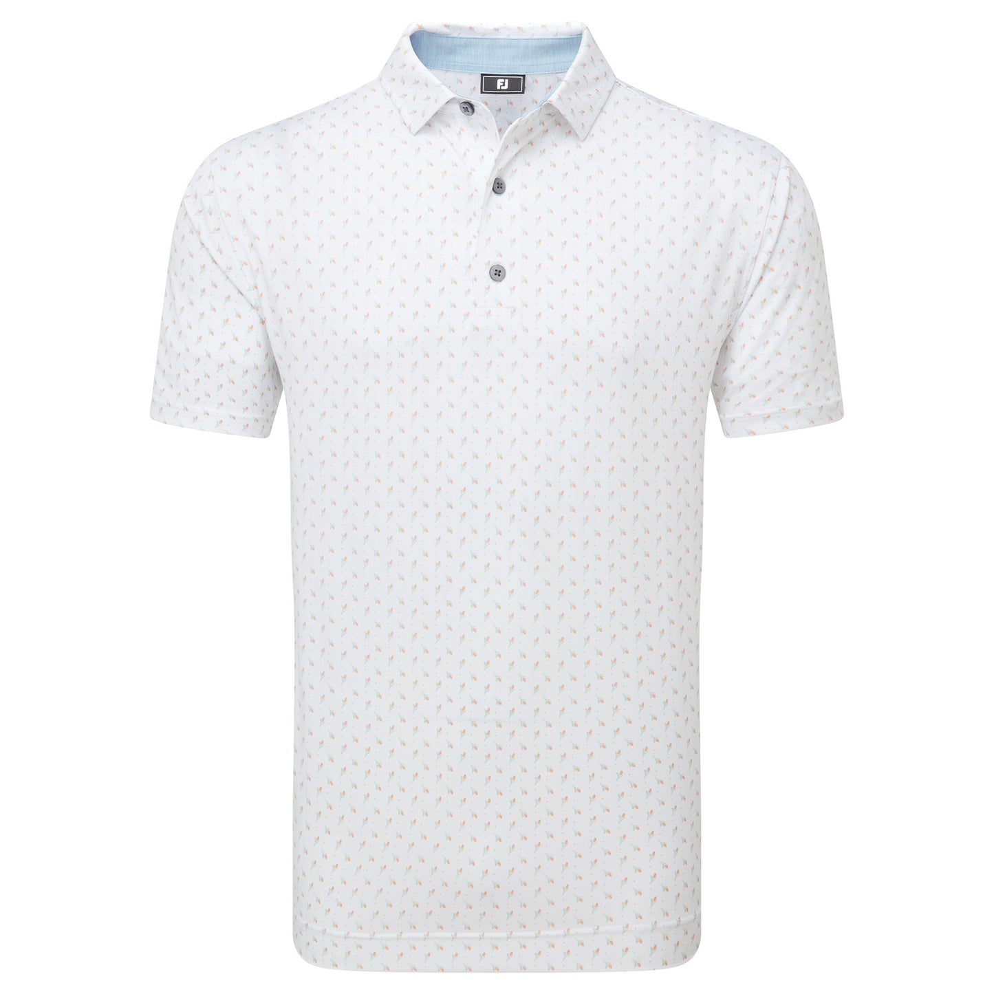 Footjoy Flower Bud Foulard Lisle - White