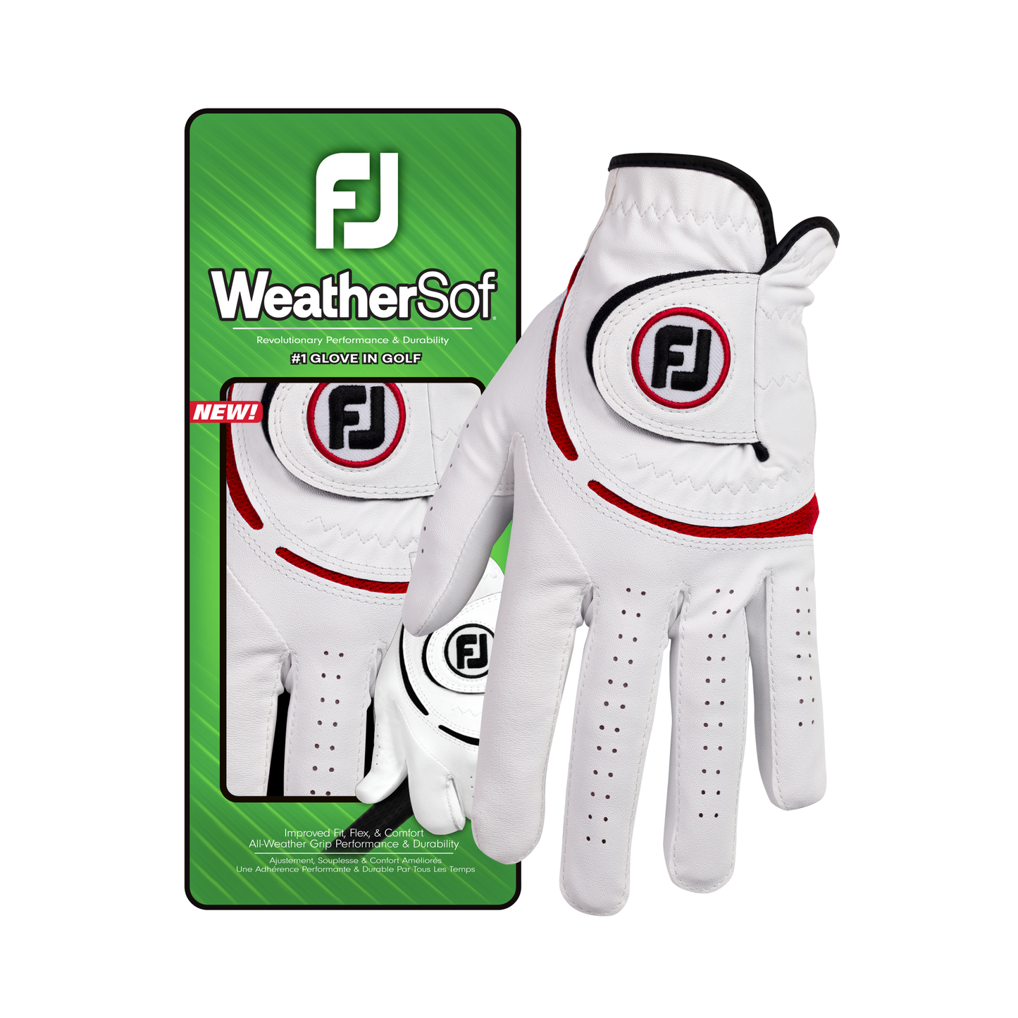 Footjoy WeatherSof - White/Red