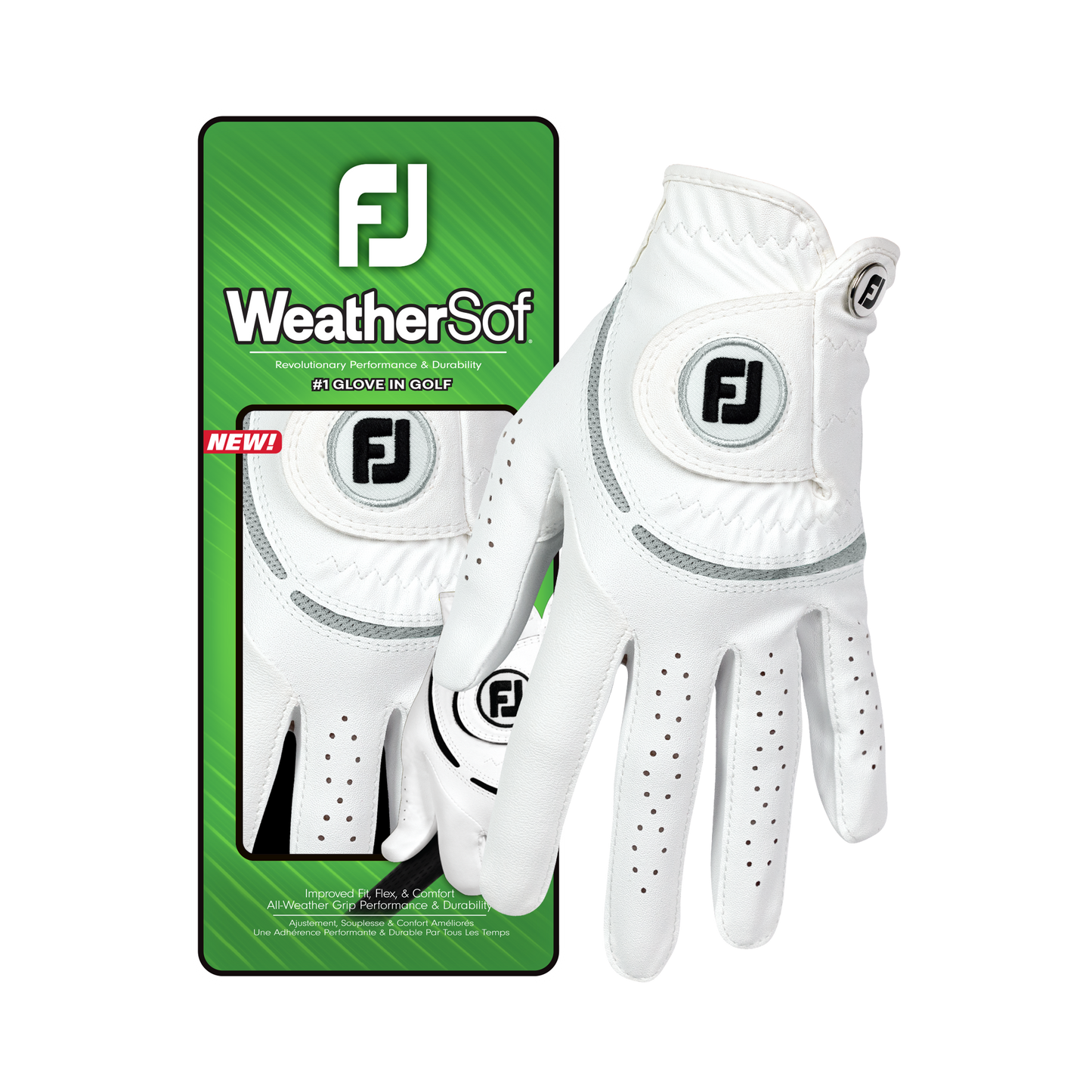 Footjoy WeatherSof - White/Grey Dam