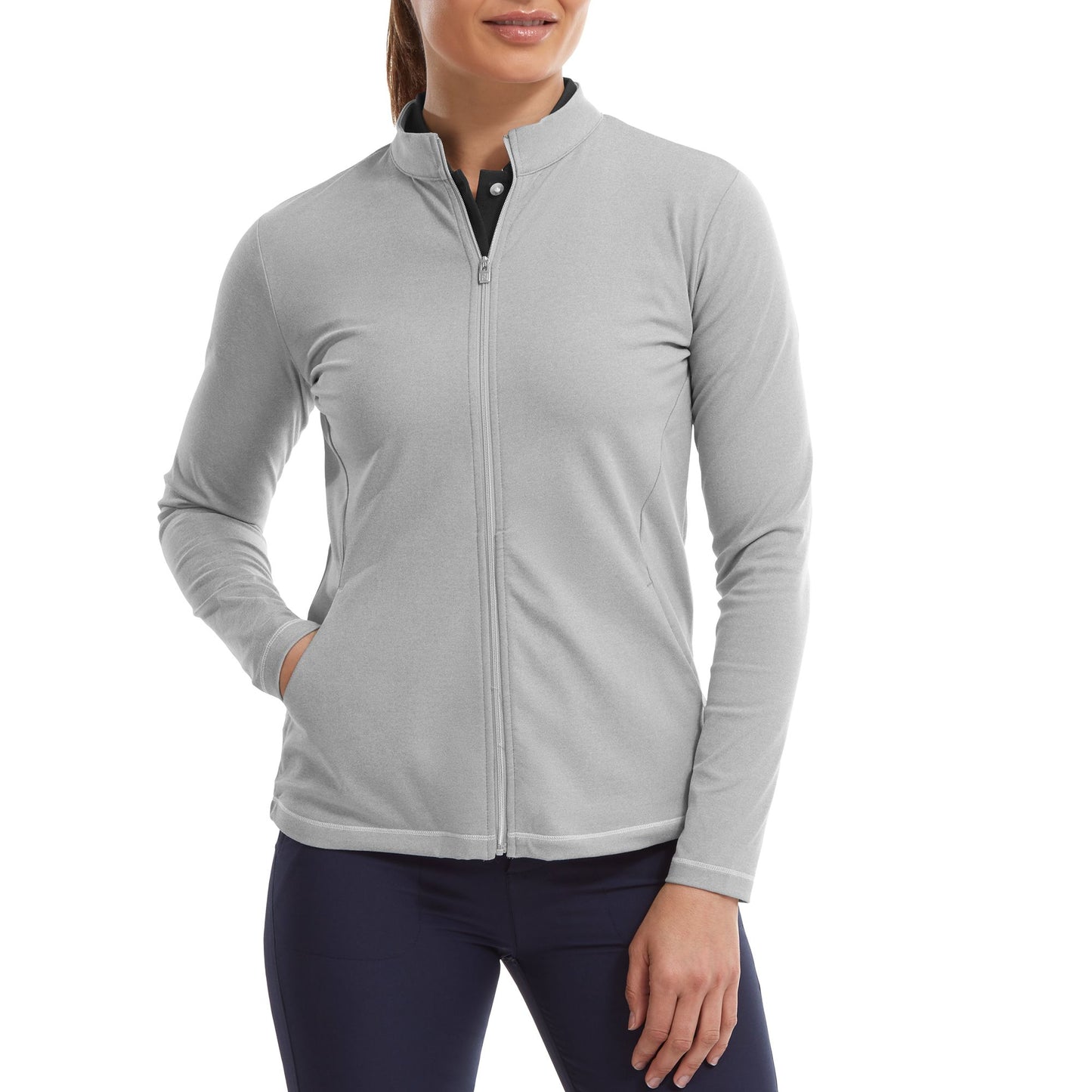 Footjoy Full-Zip Midlayer - Heather Grey