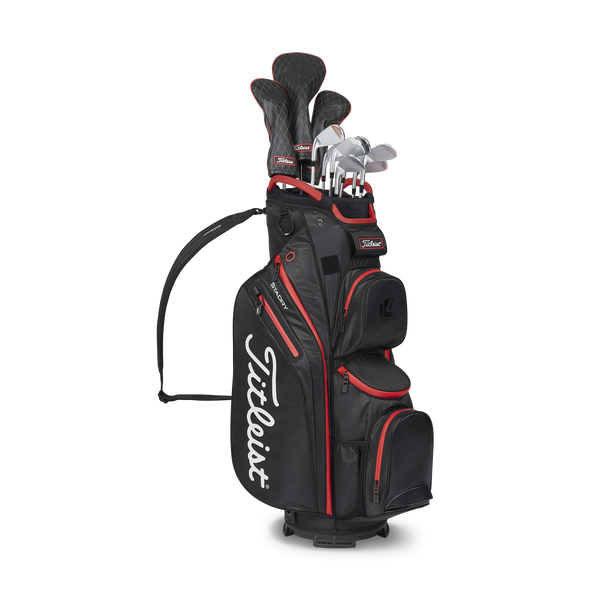 Titleist CART 14 STADRY Vattentät golfbag - Black/Black/Red