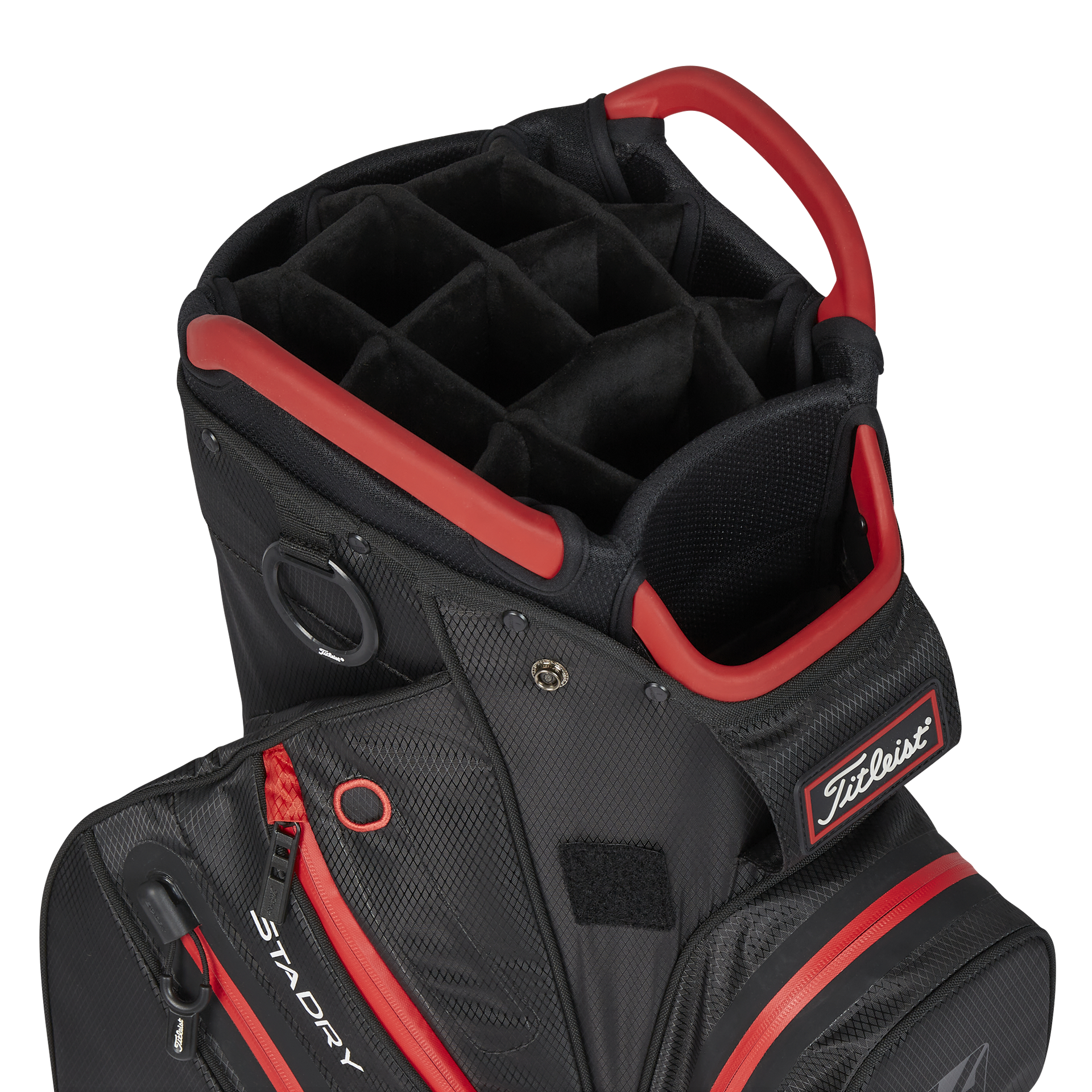Titleist CART 14 STADRY Vattentät golfbag - Black/Black/Red