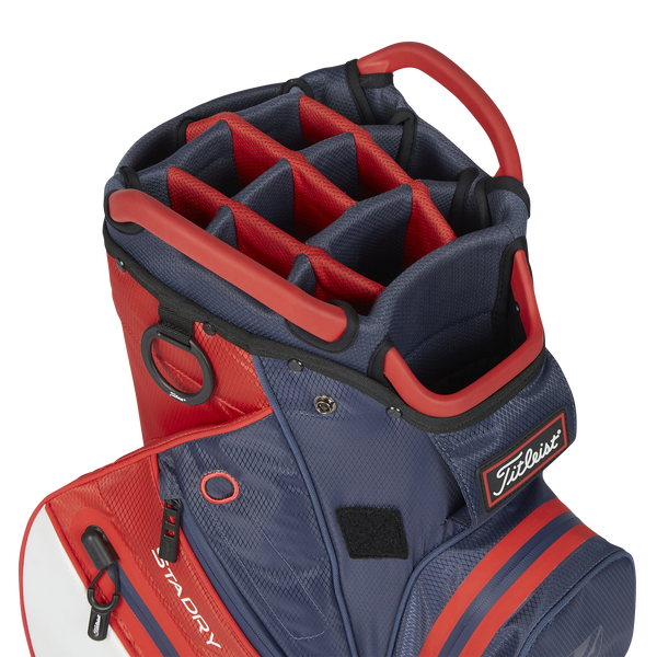 Titleist CART 14 STADRY Vattentät golfbag - Navy/Red/White