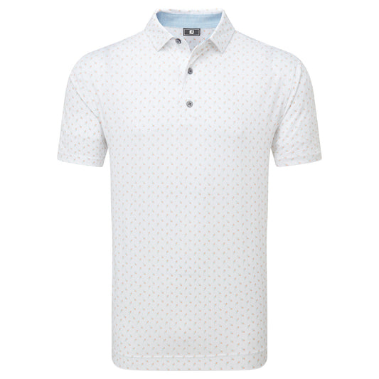 Footjoy Flower Bud Foulard Lisle - White
