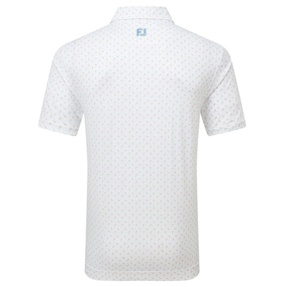 Footjoy Flower Bud Foulard Lisle - White