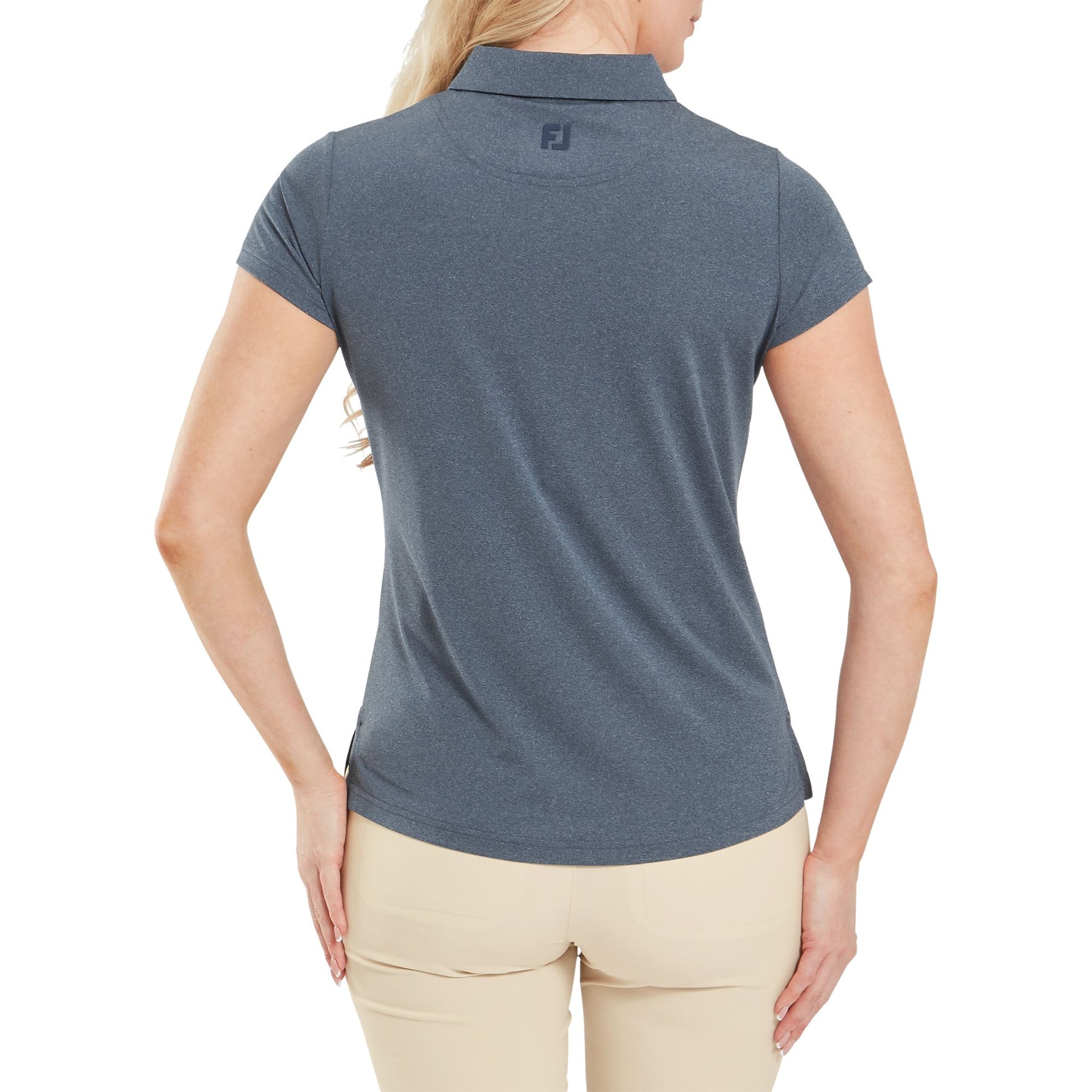 FootJoy Cap Sleeve Lisle Golfpiké Dam - Heather Navy