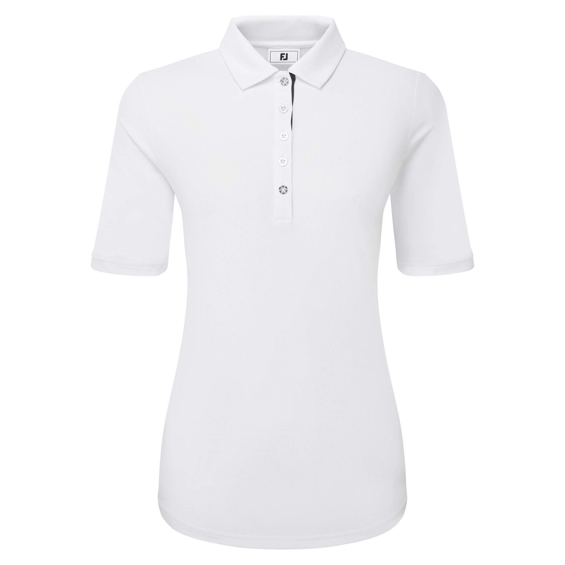 Footjoy Half Sleeve Ruched Lisle - White