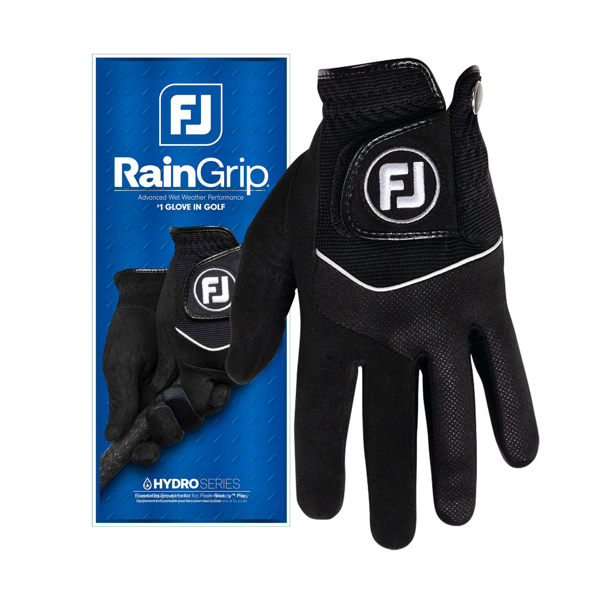 FootJoy RainGrip Golfhandskar Herr - Black Herr