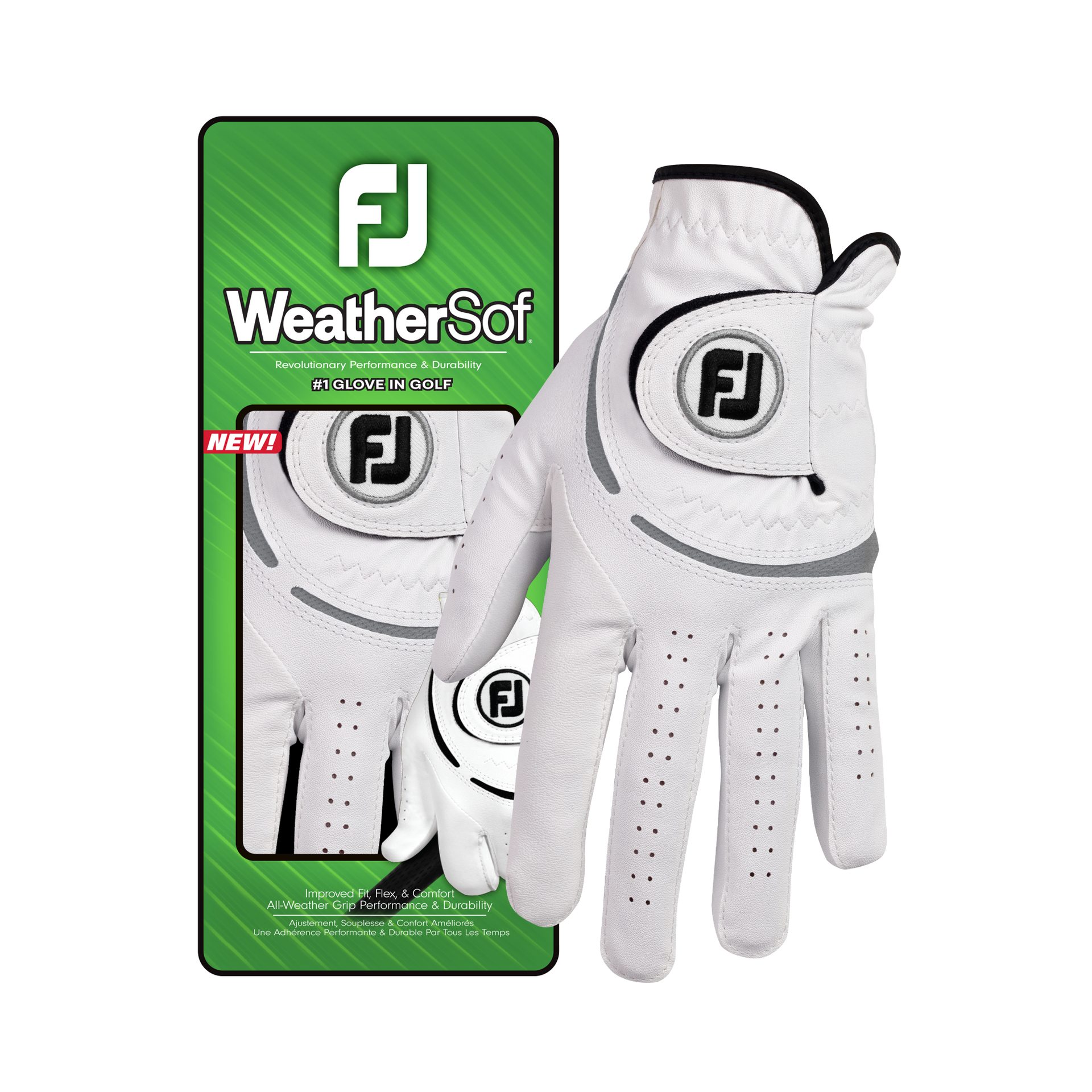 Footjoy WeatherSof - White/Grey Herr