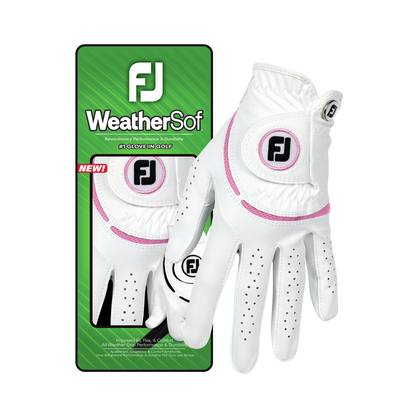 Footjoy WeatherSof - White/Pink