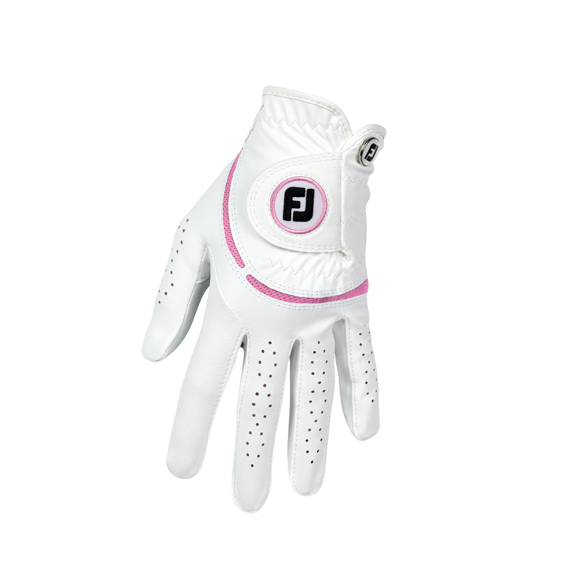 Footjoy WeatherSof - White/Pink Dam