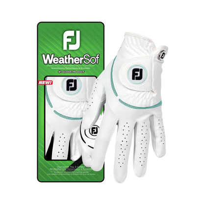 Footjoy WeatherSof - White/Sea glass
