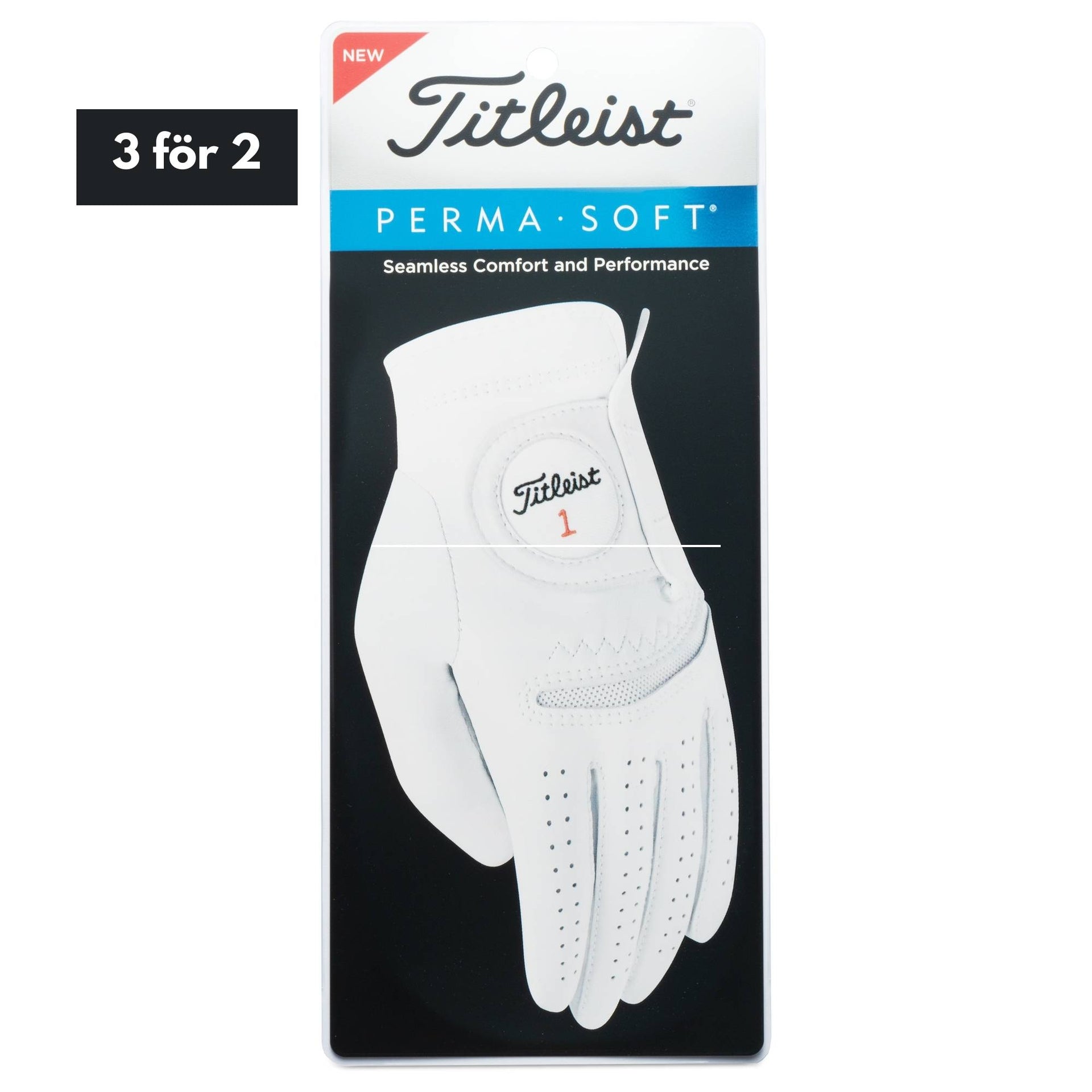 Titleist Permasoft White Herr Golfhandskar Herr | Golfrummet