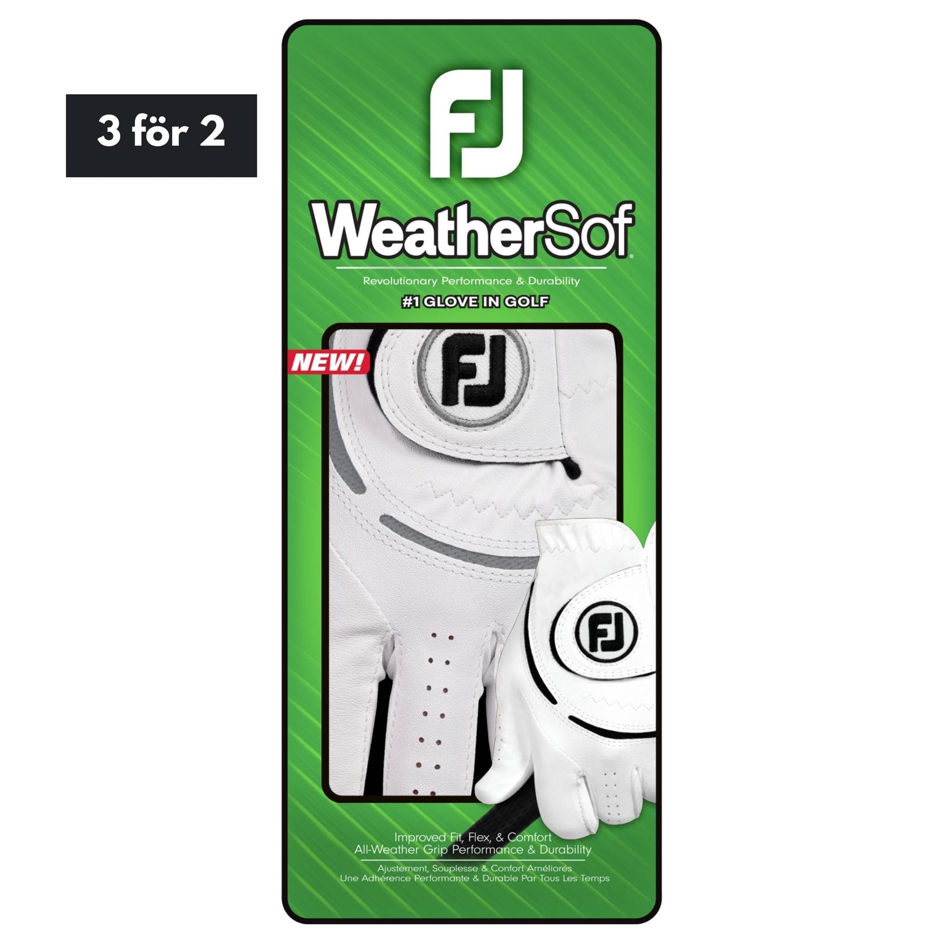 Footjoy WeatherSof - White/Grey Herr