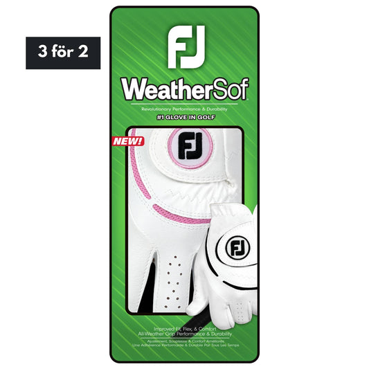 Footjoy WeatherSof - White/Pink