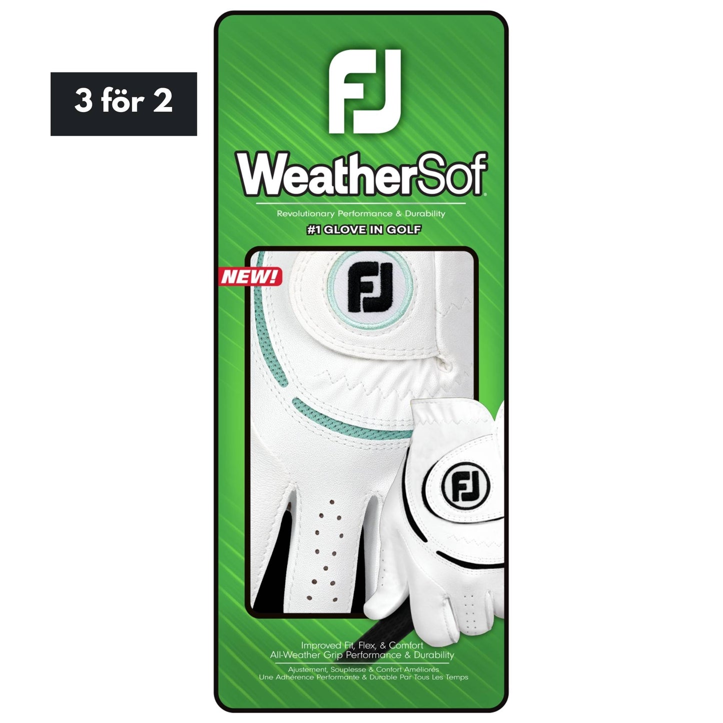 Footjoy WeatherSof - White/Sea glass